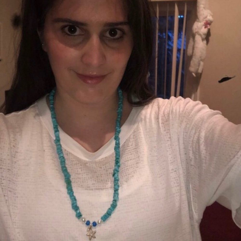 26in Semi-precious Tourquiose Stone Long Necklace
